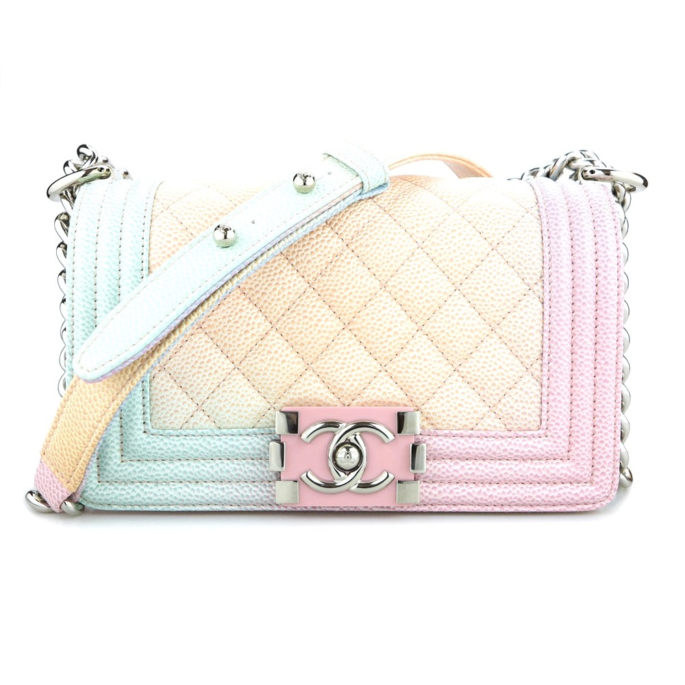 Chanel Boy Pastel Rainbow Small Caviar
